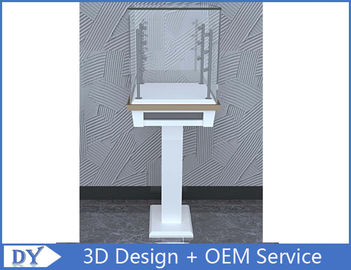 3D Design Moderne en bois de verre trempé Jeu de vitrine de bijoux Pour le centre commercial
