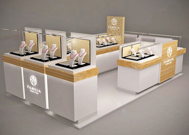 Petit espace Vente au détail Centre commercial Kiosque / Armoires d'affichage bijoux Structure stable