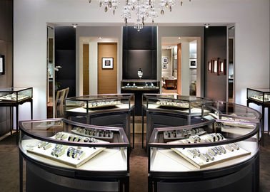 Magasin de bijoux en acier inoxydable de luxe moderne Compteurs d'affichage Rectangle Carré