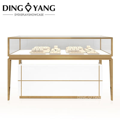 Fabrique Commercial Custom Made Locking Jewelry Display Case Pour le magasin de bijoux haut de gamme, fait de matériau de haute qualité