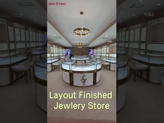 Casse d'affichage en verre verrouillable de peinture blanche à couleur pour exposition de bijoux