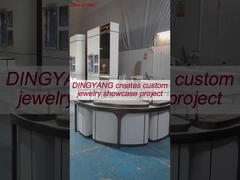 Casque d'affichage en verre blanc en bois en forme ronde de mode avec éclairage LED